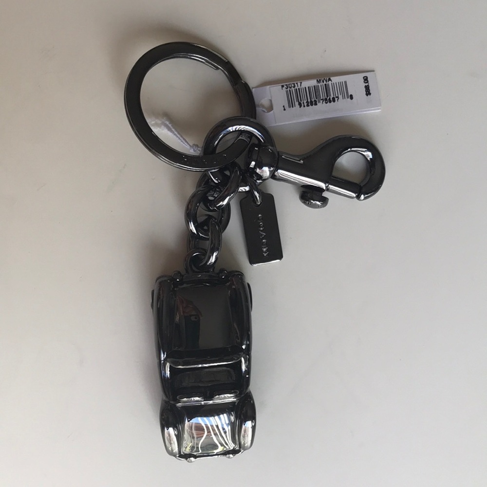 COACH Convertible Dull Gunmetal Car Key FOB -  NWT